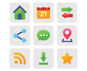 Social Media Flat Icons
