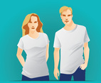 T-shirts Model with Body Men and Women