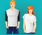 T-shirts Model with Body  Men and Women