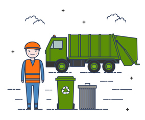 Garbage Man Vector