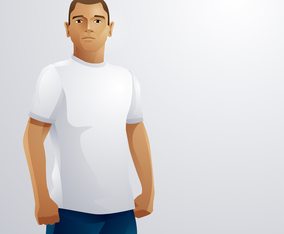 T Shirt Model Male Vector