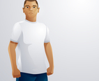 T Shirt Model Male Vector