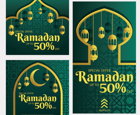 Instagram Ramadan Sale Template Vector Pack