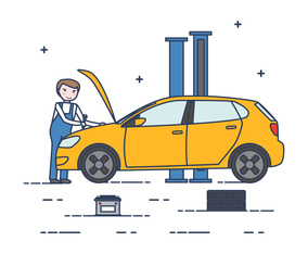 Car Mechanic Vector