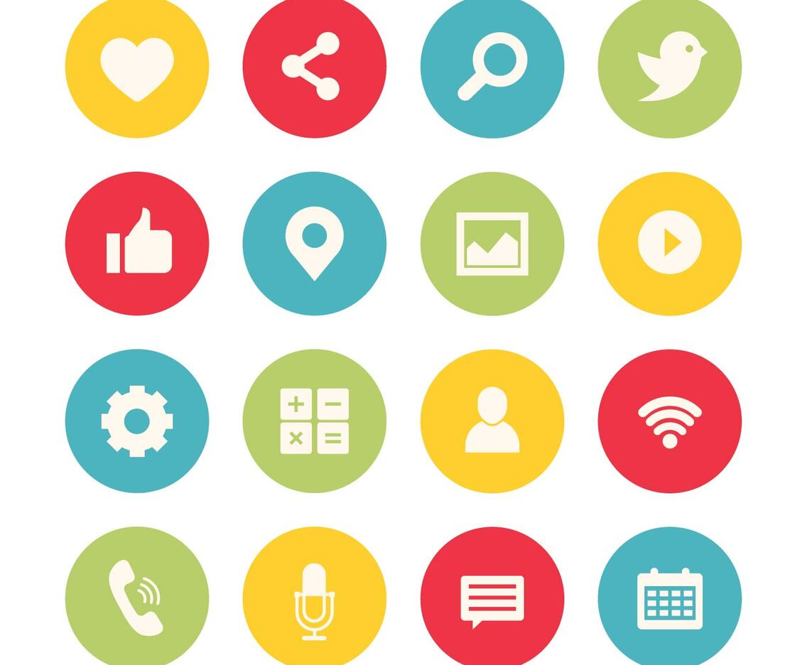 Social Media Icons Set Collection