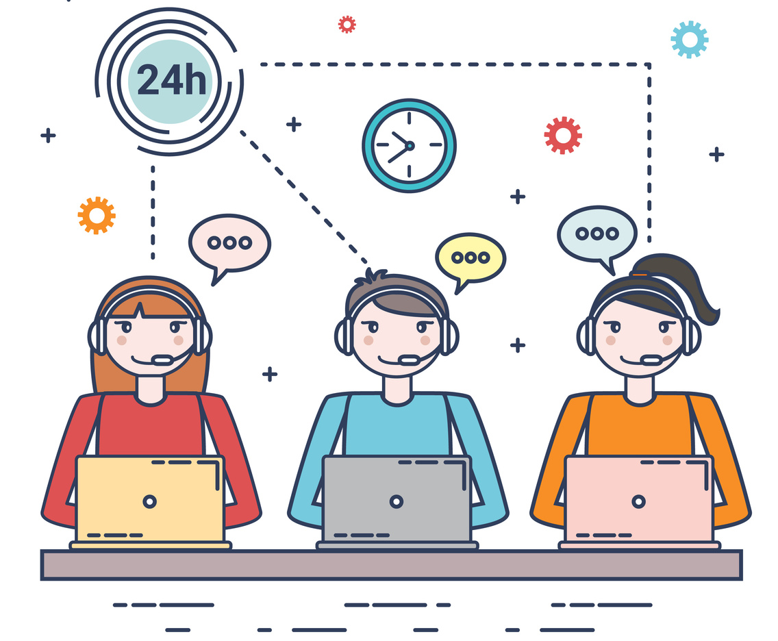 Call Center Vector