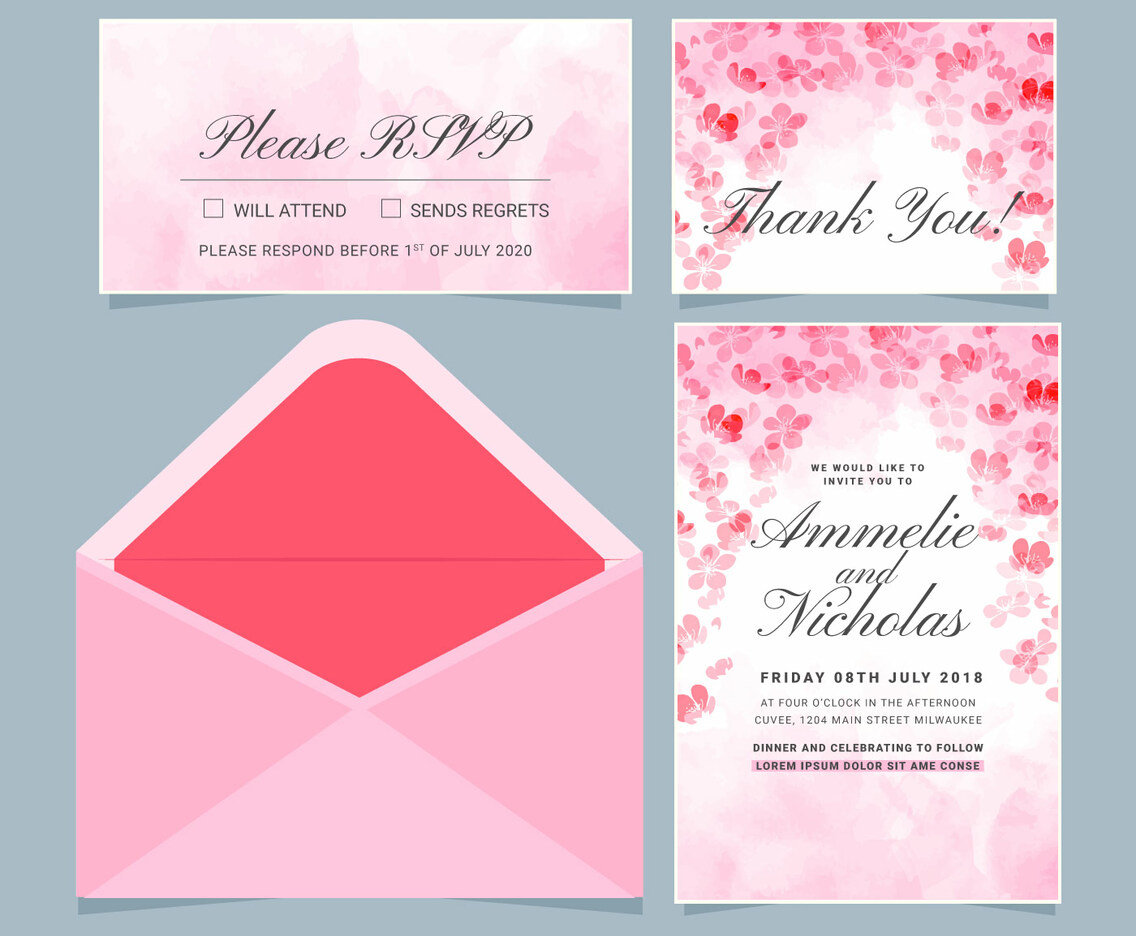 Vector Japanese Style Invitation