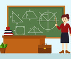 Mathematics Teacher Vector