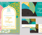 Wedding Invitation with Islamic Style Vector