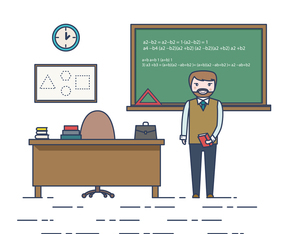 Math Teacher Illustration