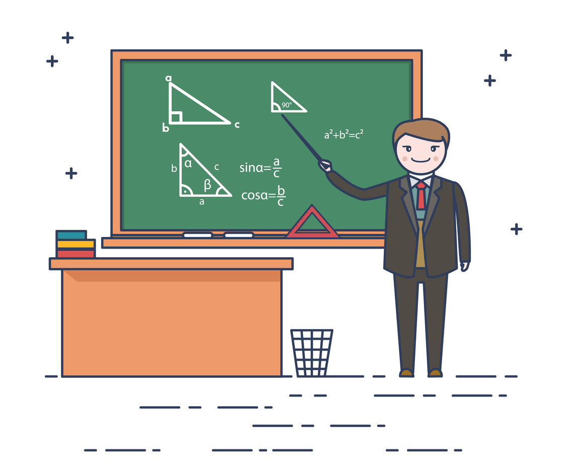 Math Teacher Vector