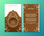 Brown Islamic Style Invitation Template Vector