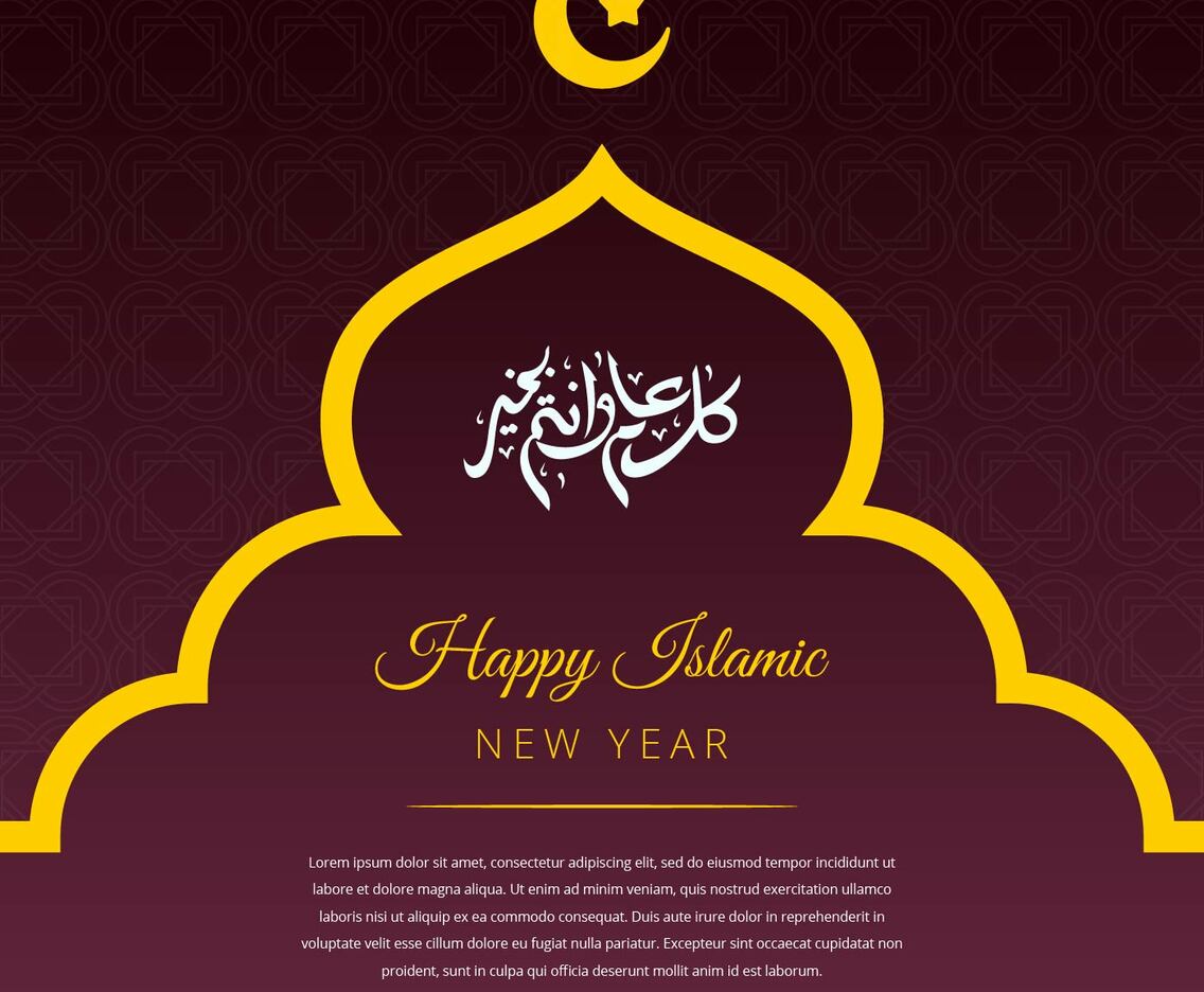 Happy Islamic New Year Vector Background