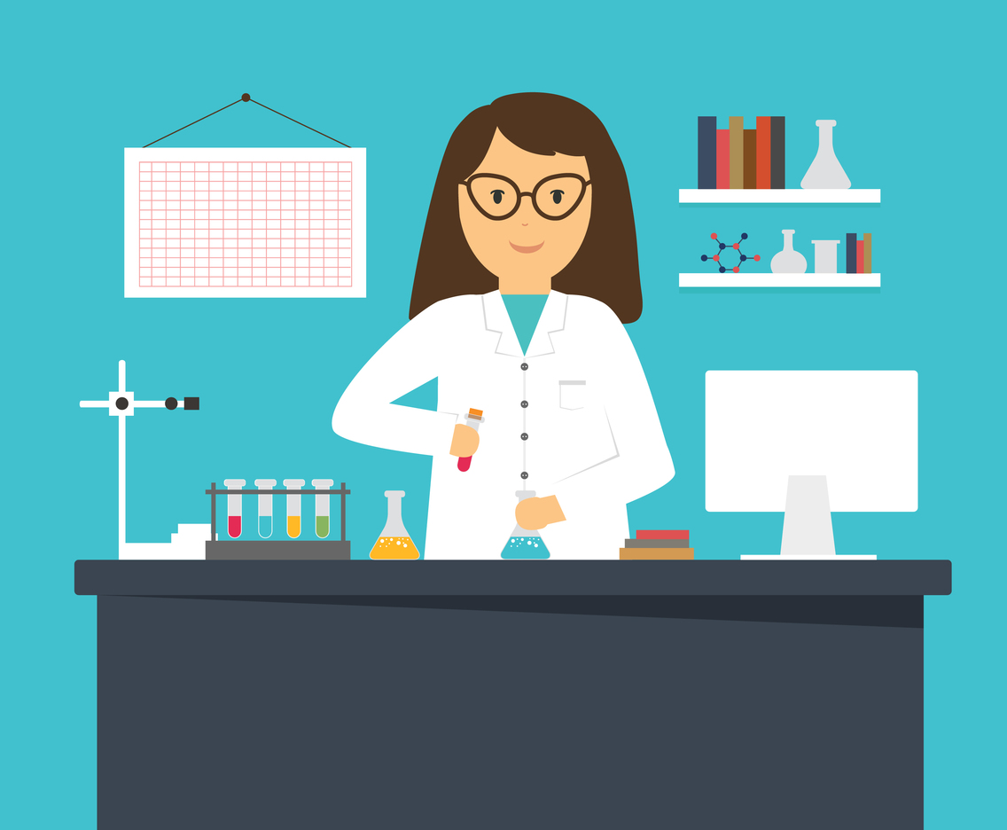 Female Scientist Vector