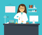 Female Scientist Vector