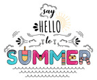 Say Hello To Summer Typography Vector