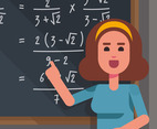 Math Teacher Illustration