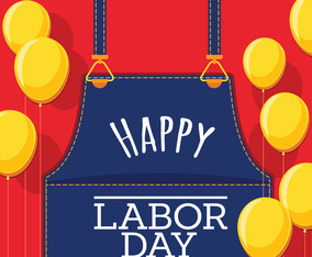 Labor Day Card Design, Vector Illustration