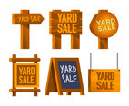 Yard Sale Sign Vector Set