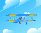Biplane Vector