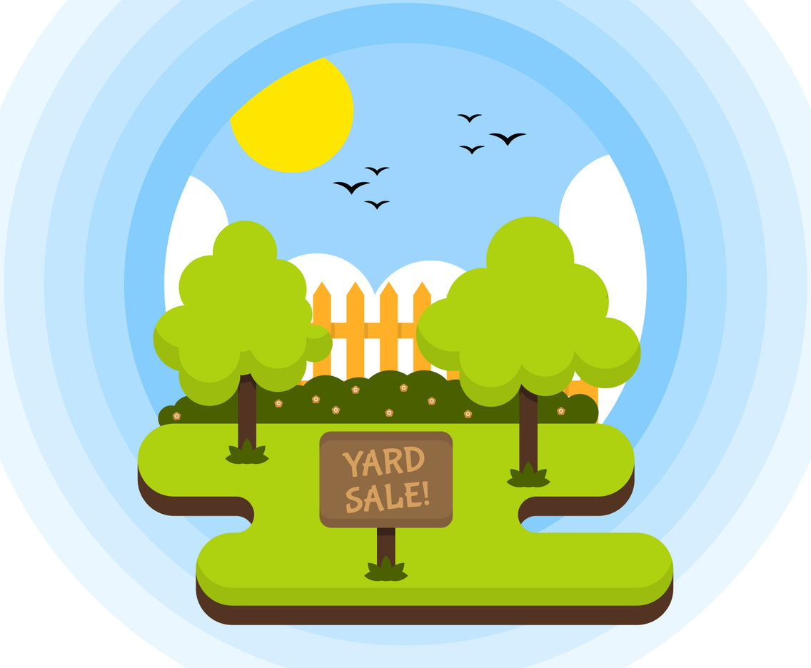 Unique Yard Sale Sign Vectors