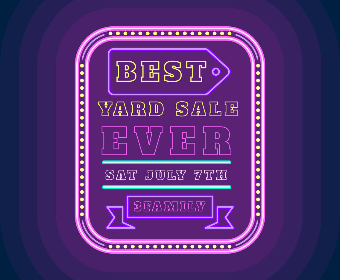 Unique Yard Sale Sign Vectors