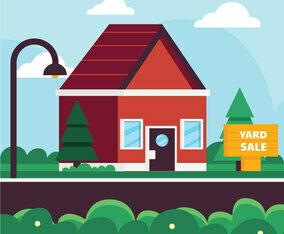 Yard for Sale Vector Design