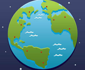 Globe Paper Style Vector