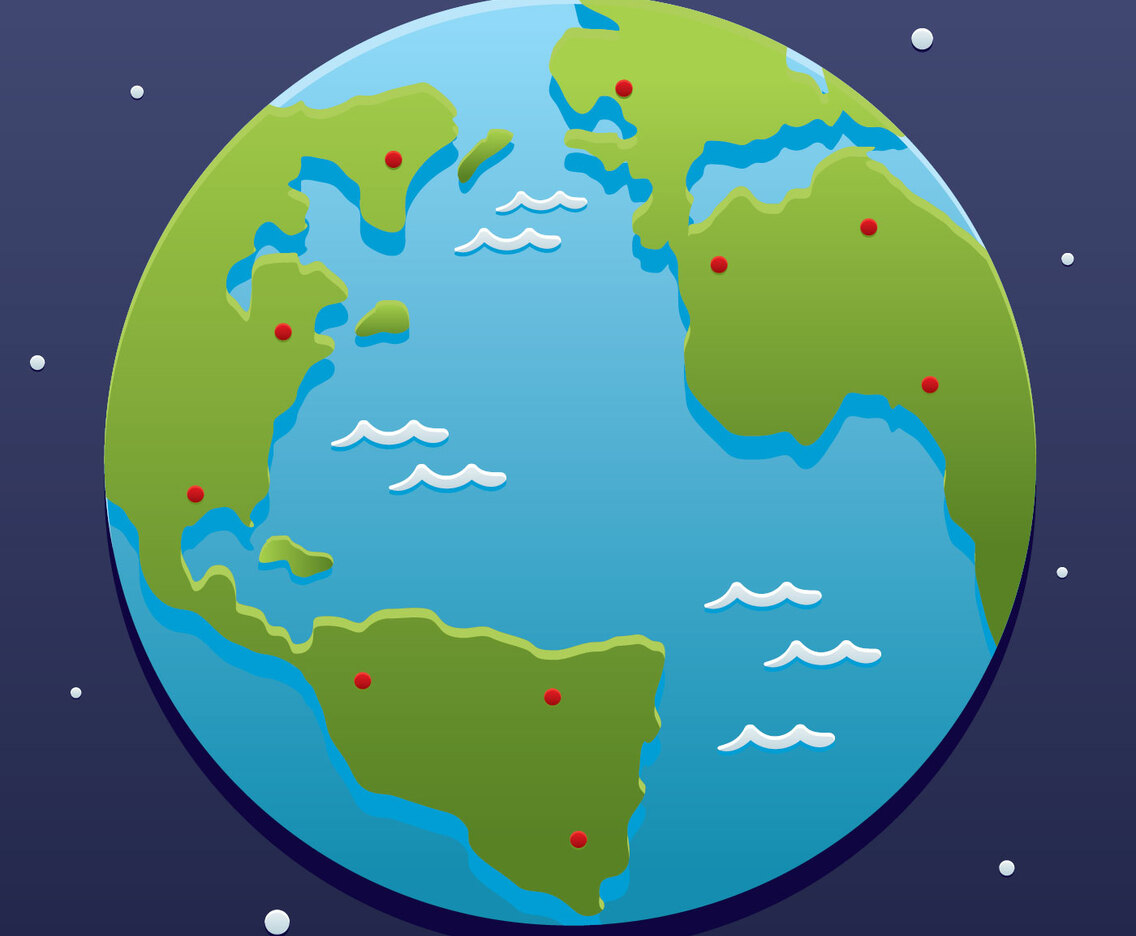 Globe Paper Style Vector