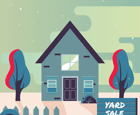Yard Sale Sign poster Vector Design