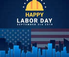 Labor Day Card Design Vector Illustration