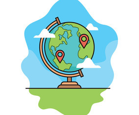Globe vector illustration