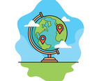 Globe vector illustration