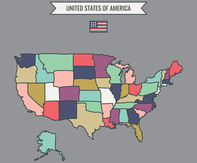 Outlined America Map