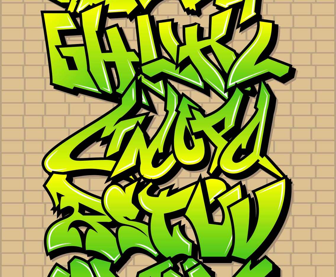 Beautiful Graffiti Alphabet Vectors