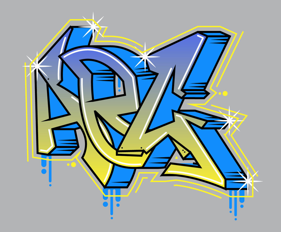Beautiful Graffiti Alphabet Vectors