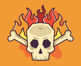 Flaming Skull