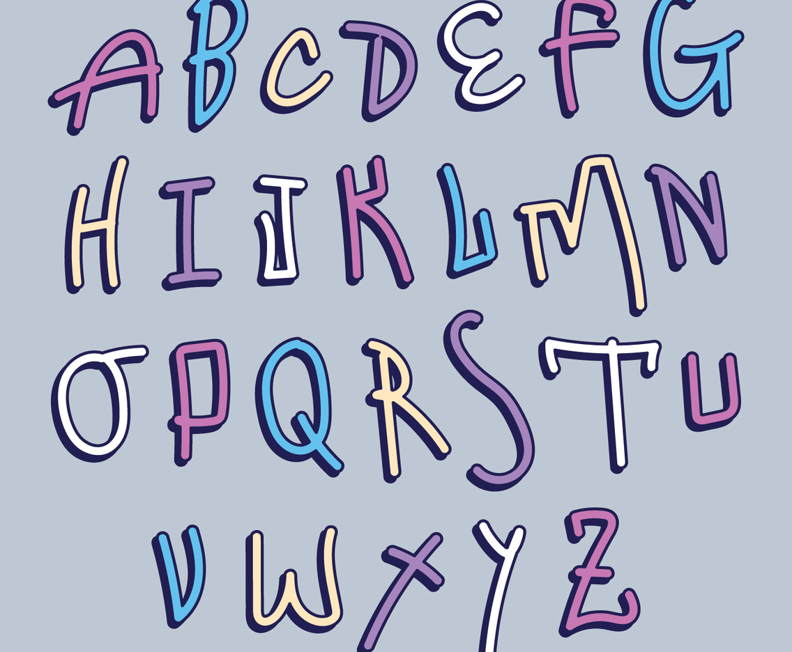Colorful Graffiti Alphabet
