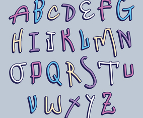 Colorful Graffiti Alphabet