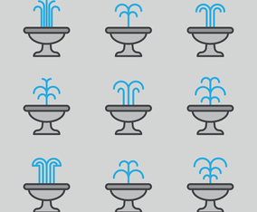 Outlined Fountains