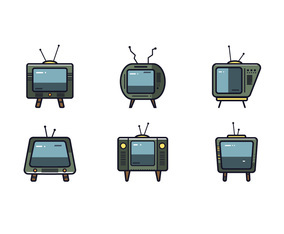 Retro Television Set Vector