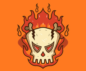 Flaming Skull