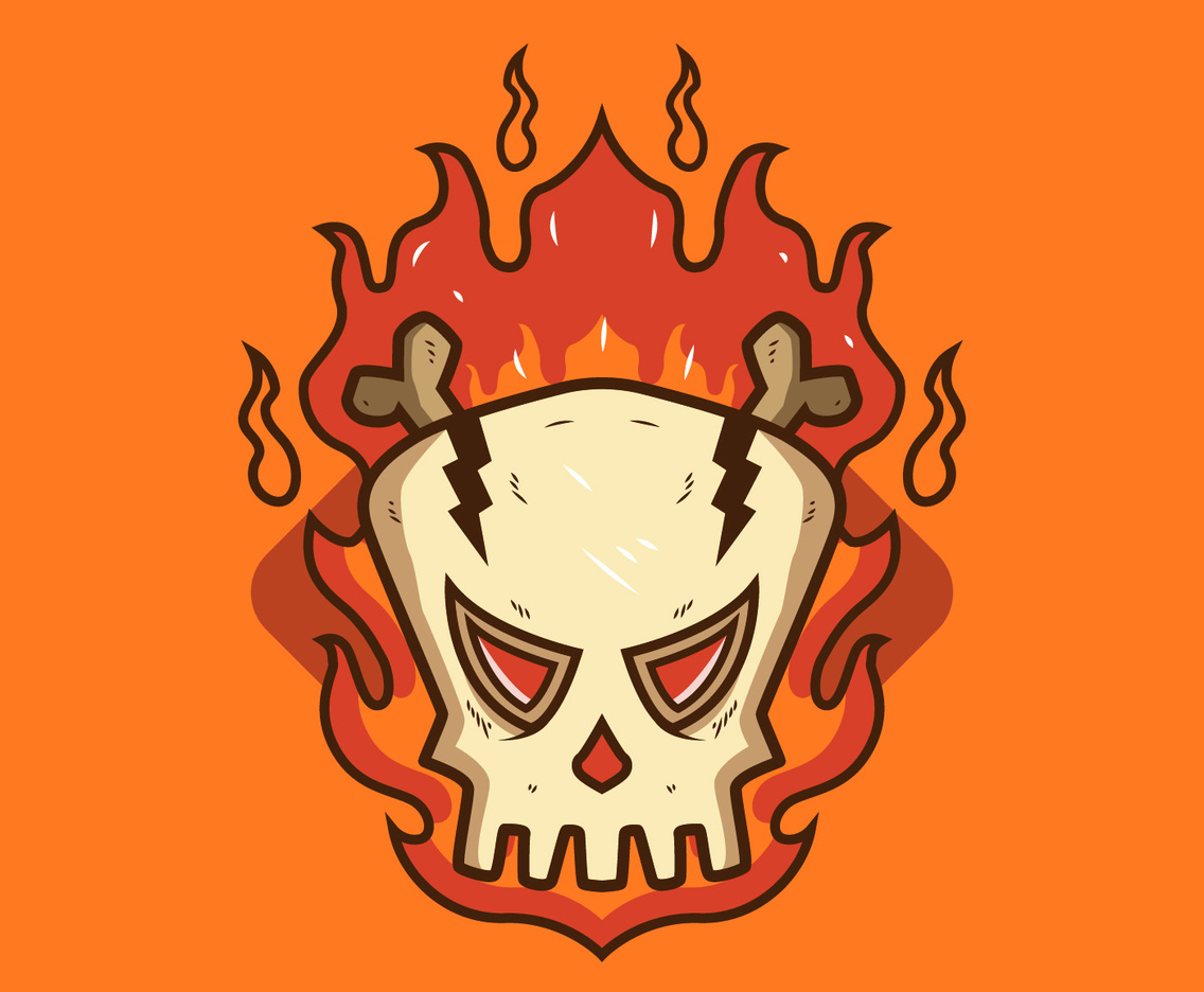 Flaming Skull