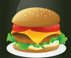 Realistic Burger Vector Design