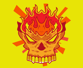 Flaming Skull