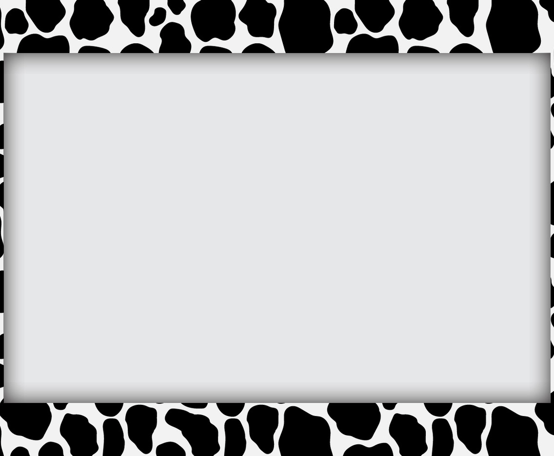 Cow Print Pattern for Milk Theme. Cow Milk Pattern Applied in Frame.