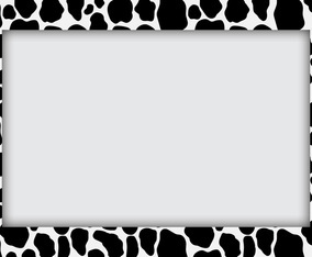 Cow Print Pattern for Milk Theme. Cow Milk Pattern Applied in Frame.