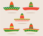 Flat Illustration Set of Sombrero