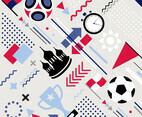 Vector Soccer World Cup Memphis Pattern Background
