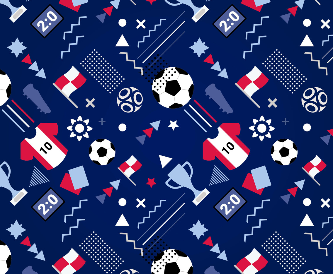 Vector Soccer World Cup Pattern Background